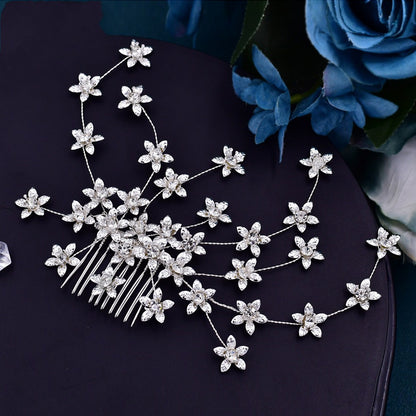 Bridal Handmade Rhinestones Hair Combing Ornaments