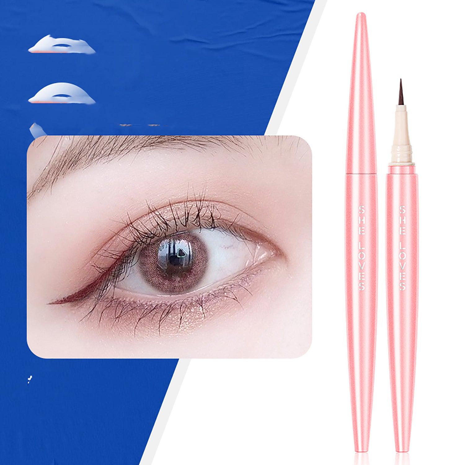 Liquid Eyeliner Pencil In Black Brown Extra Fine Lower Lashes