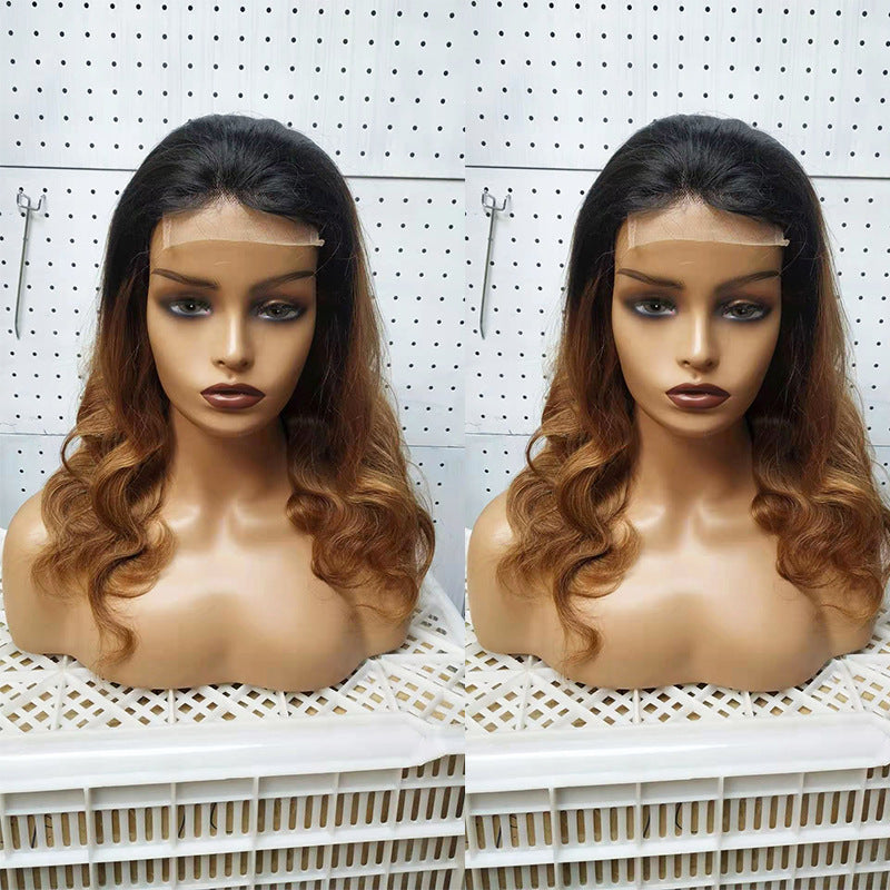 Ombre 1B 27 Body Wave 4x4 Lace Wig Brazilian Human Hair Wigs