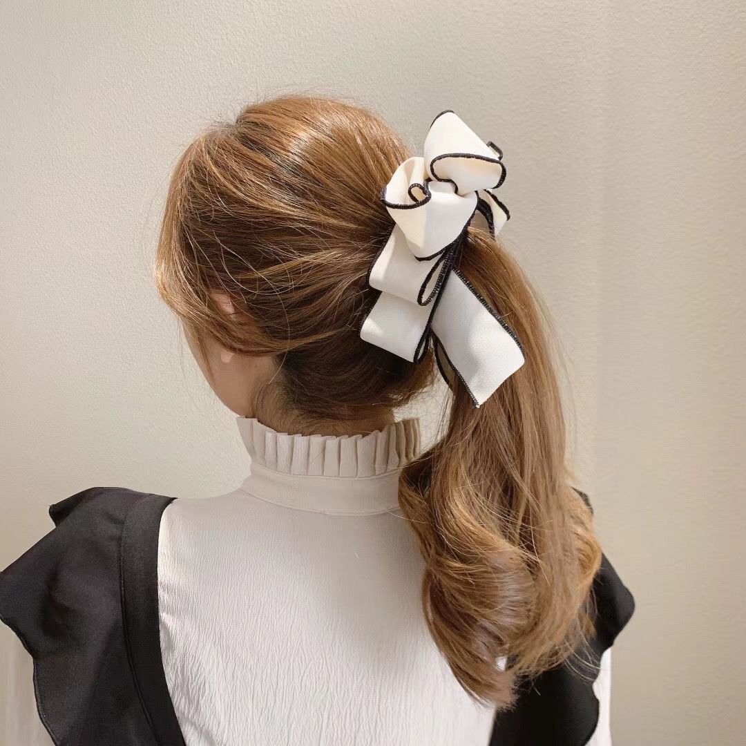 Banana Clip Hair Ornament With Ribbon Bow